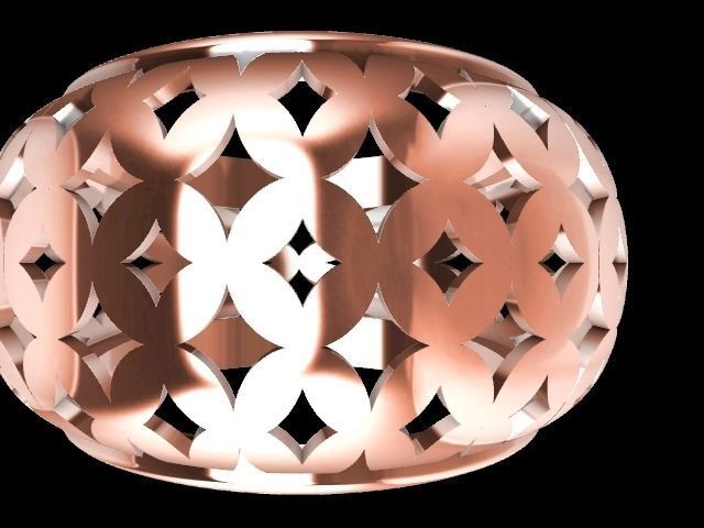 7 Modern jali tile ring  stl verified 3D print model_6