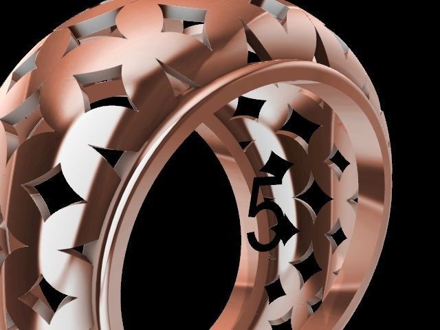 7 Modern jali tile ring  stl verified 3D print model_8