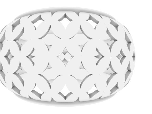 7 Modern jali tile ring  stl verified 3D print model_1