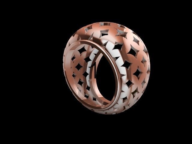 7 Modern jali tile ring  stl verified 3D print model_3