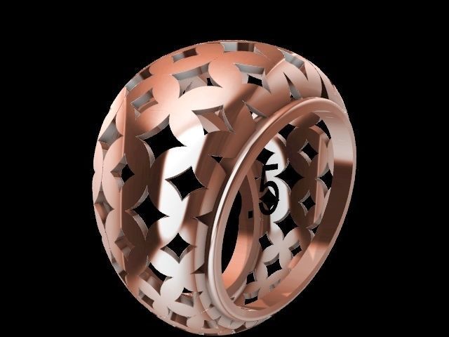 7 Modern jali tile ring  stl verified 3D print model_4