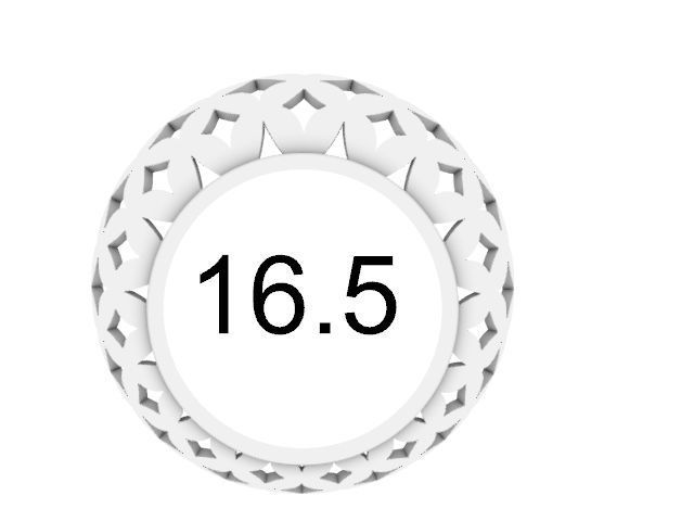 7 Modern jali tile ring  stl verified 3D print model_2