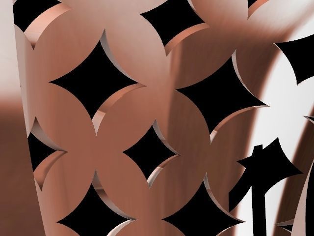 7 Modern jali tile ring  stl verified 3D print model_5