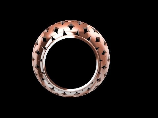 7 Modern jali tile ring  stl verified 3D print model_7