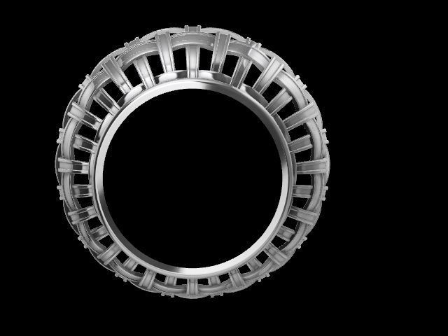 6 Modern jali tile ring  stl verified 3D print model_6