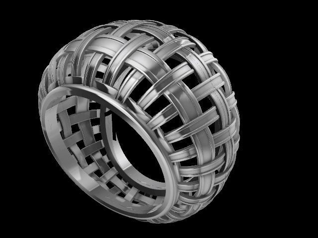6 Modern jali tile ring  stl verified 3D print model_7