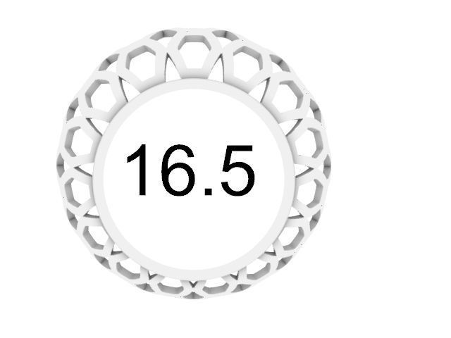 6 Modern jali tile ring  stl verified 3D print model_11