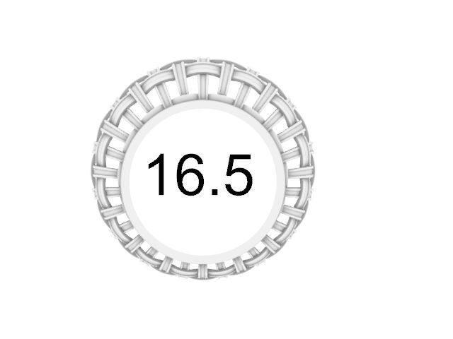 6 Modern jali tile ring  stl verified 3D print model_3