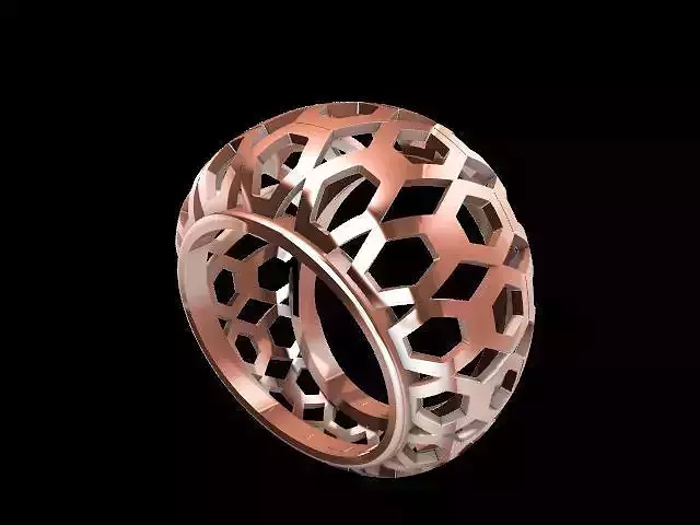 5 Modern jali tile ring  stl verified