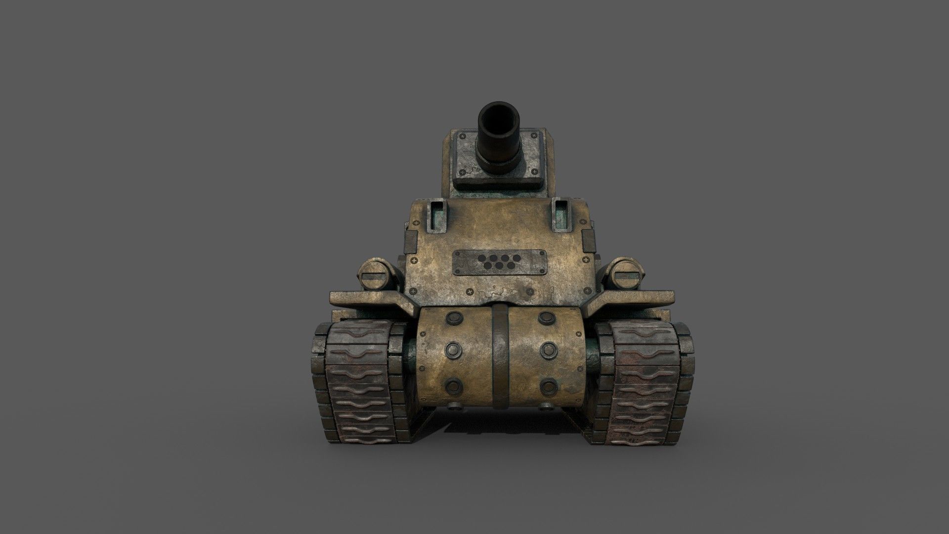 Small tank  Low-poly 3D model_1