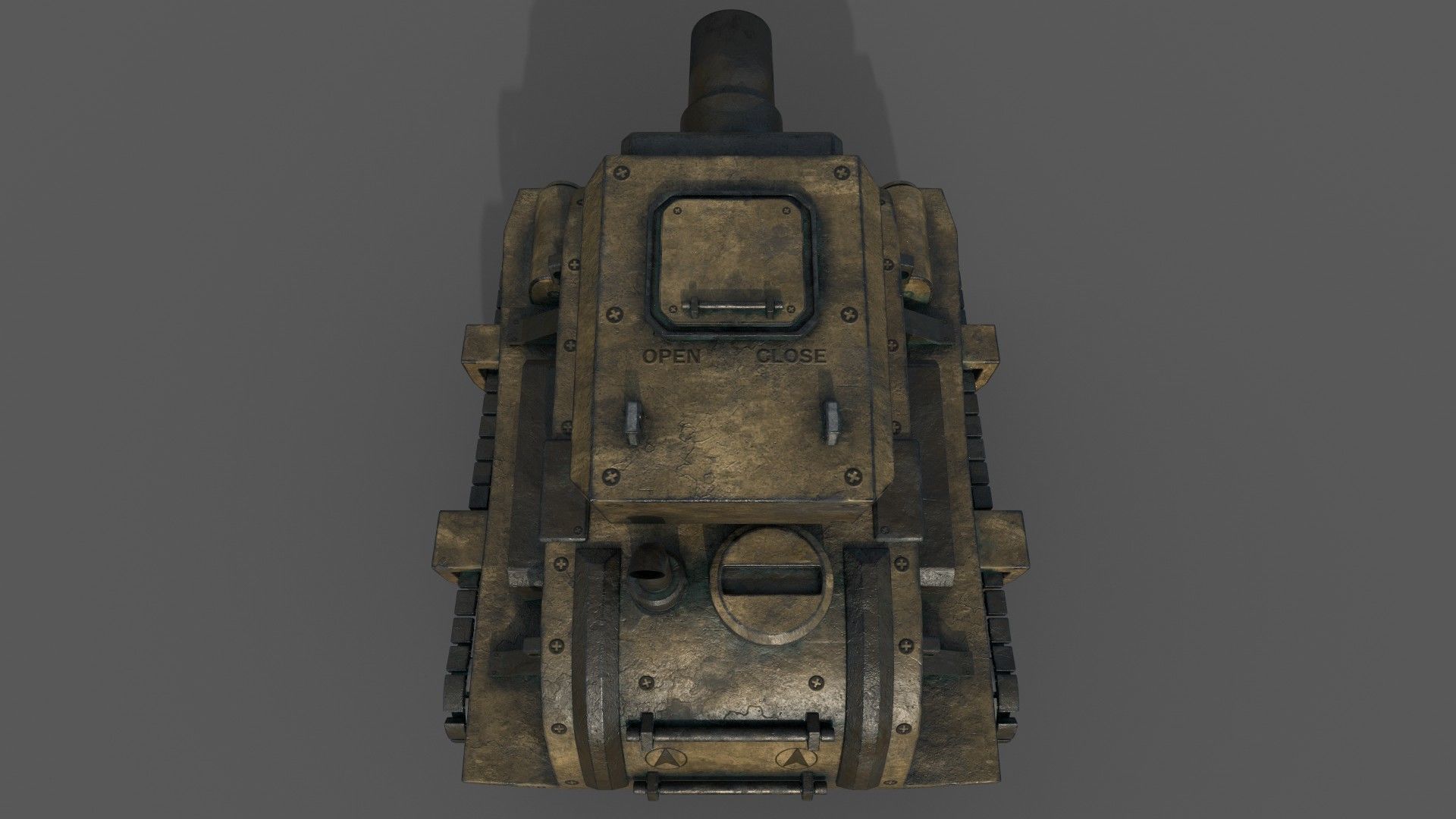 Small tank  Low-poly 3D model_5