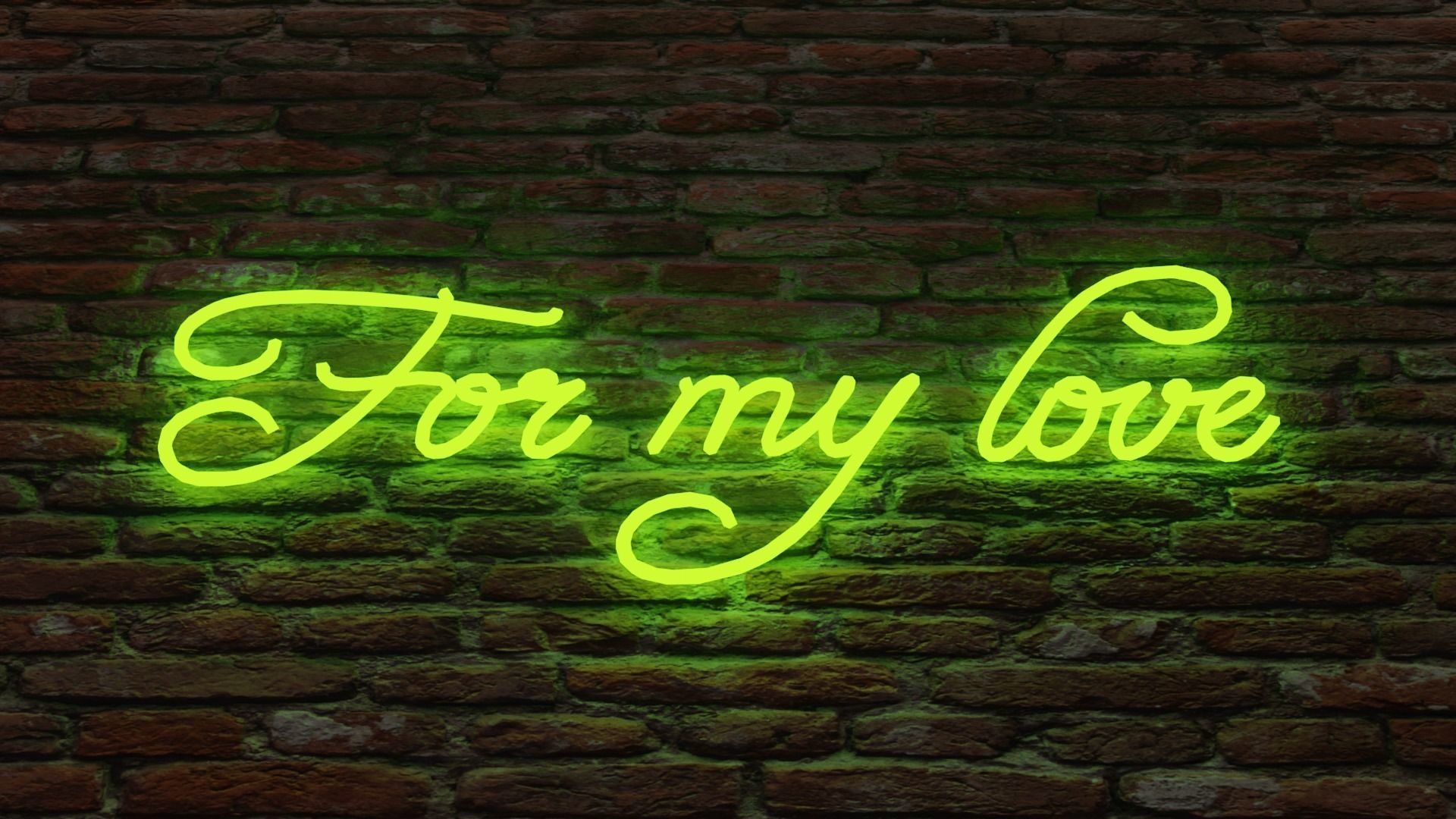 Neon light Low-poly 3D model_1