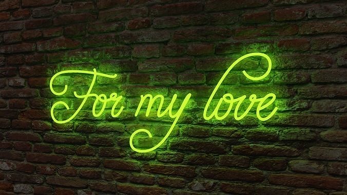 Neon light  Low-poly 3D model