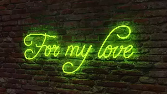 Neon light  Low-poly 3D model