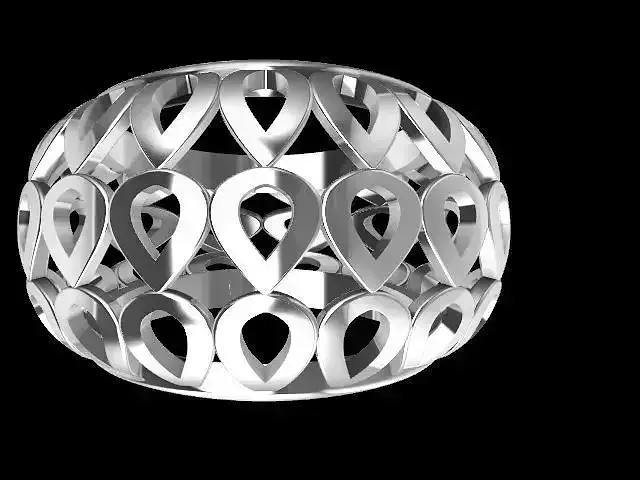 3 Modern jali tile ring  stl verified