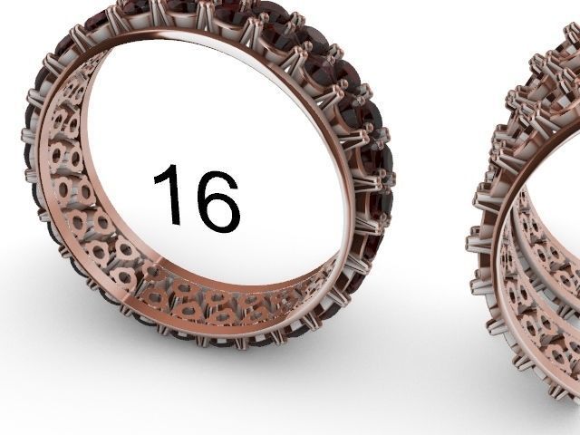 2 row infinity diamond ring stl verified 3D print model_18