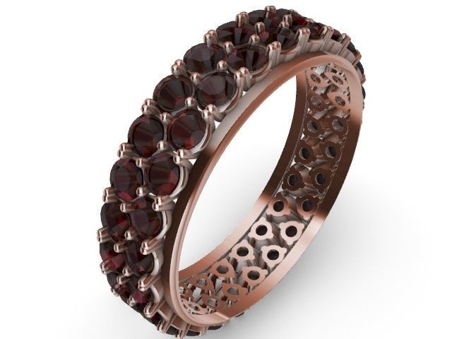 2 row infinity diamond ring stl verified 3D print model_16