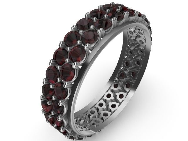 2 row infinity diamond ring stl verified 3D print model_15