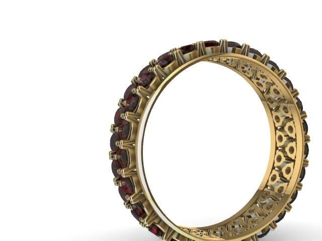 2 row infinity diamond ring stl verified 3D print model_8