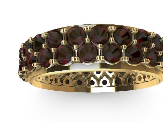 2 row infinity diamond ring stl verified 3D print model_13