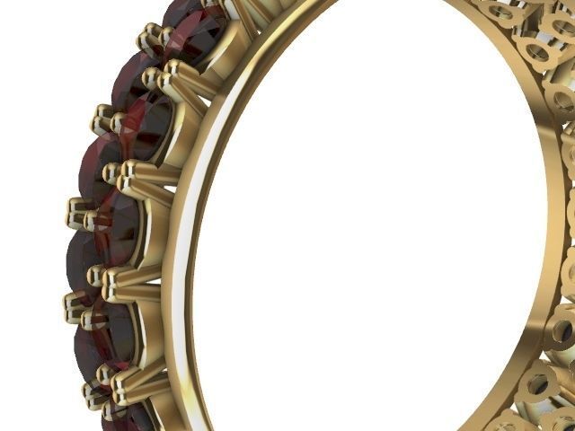 2 row infinity diamond ring stl verified 3D print model_9