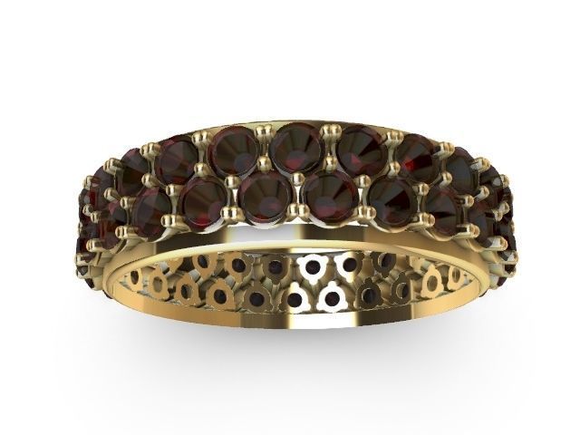 2 row infinity diamond ring stl verified 3D print model_14