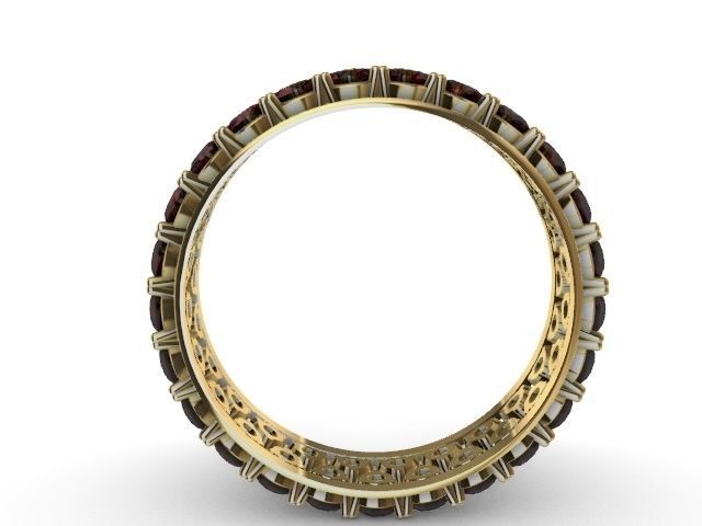 2 row infinity diamond ring stl verified 3D print model_12