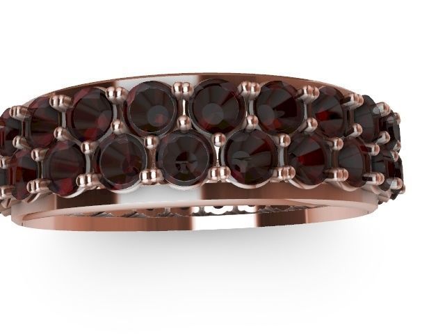 2 row infinity diamond ring stl verified 3D print model_17