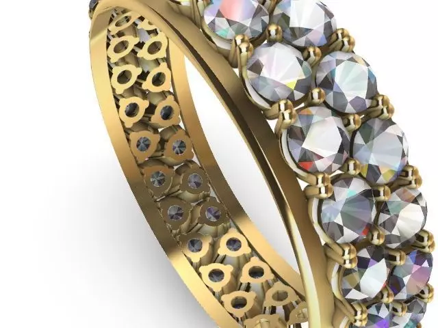 2 row infinity diamond ring stl verified 3D print model_0