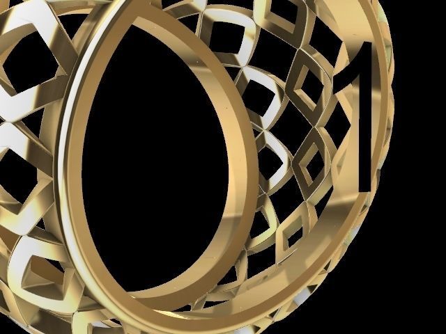 2 Modern jali tile ring stl verified 3D print model_10