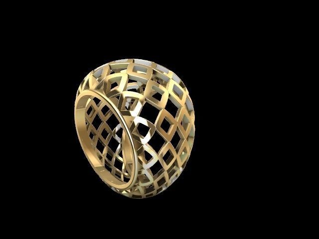 2 Modern jali tile ring stl verified 3D print model_5