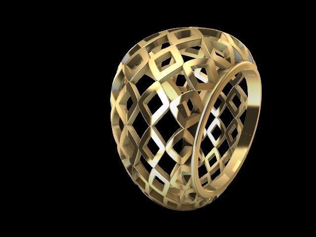 2 Modern jali tile ring stl verified 3D print model_7