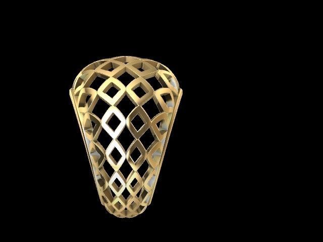 2 Modern jali tile ring stl verified 3D print model_6