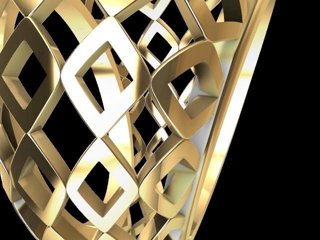 2 Modern jali tile ring stl verified 3D print model_9