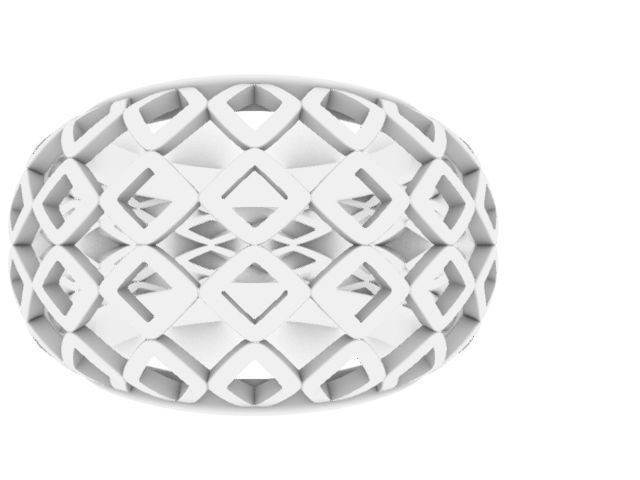 2 Modern jali tile ring stl verified 3D print model_1