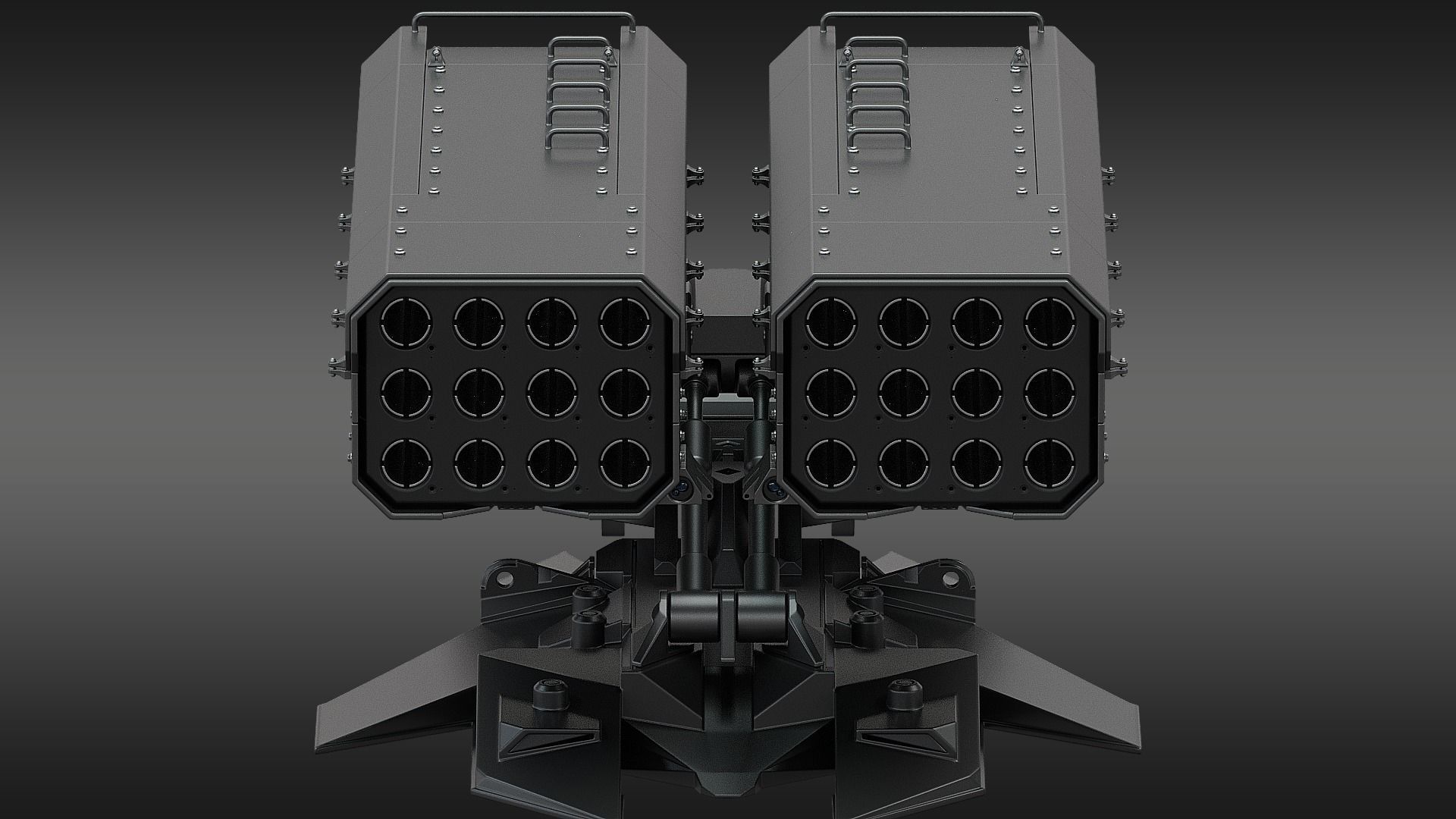 SciFi Missile Launcher 3D model_2