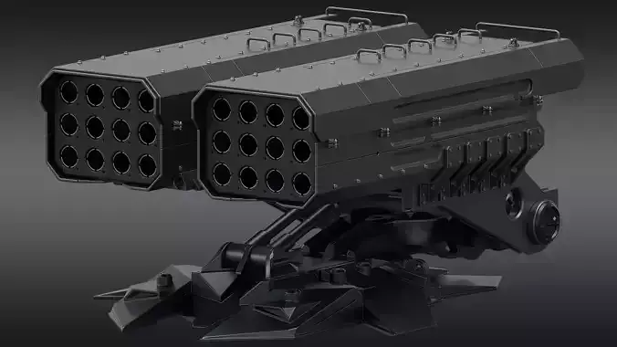 SciFi Missile Launcher 3D model