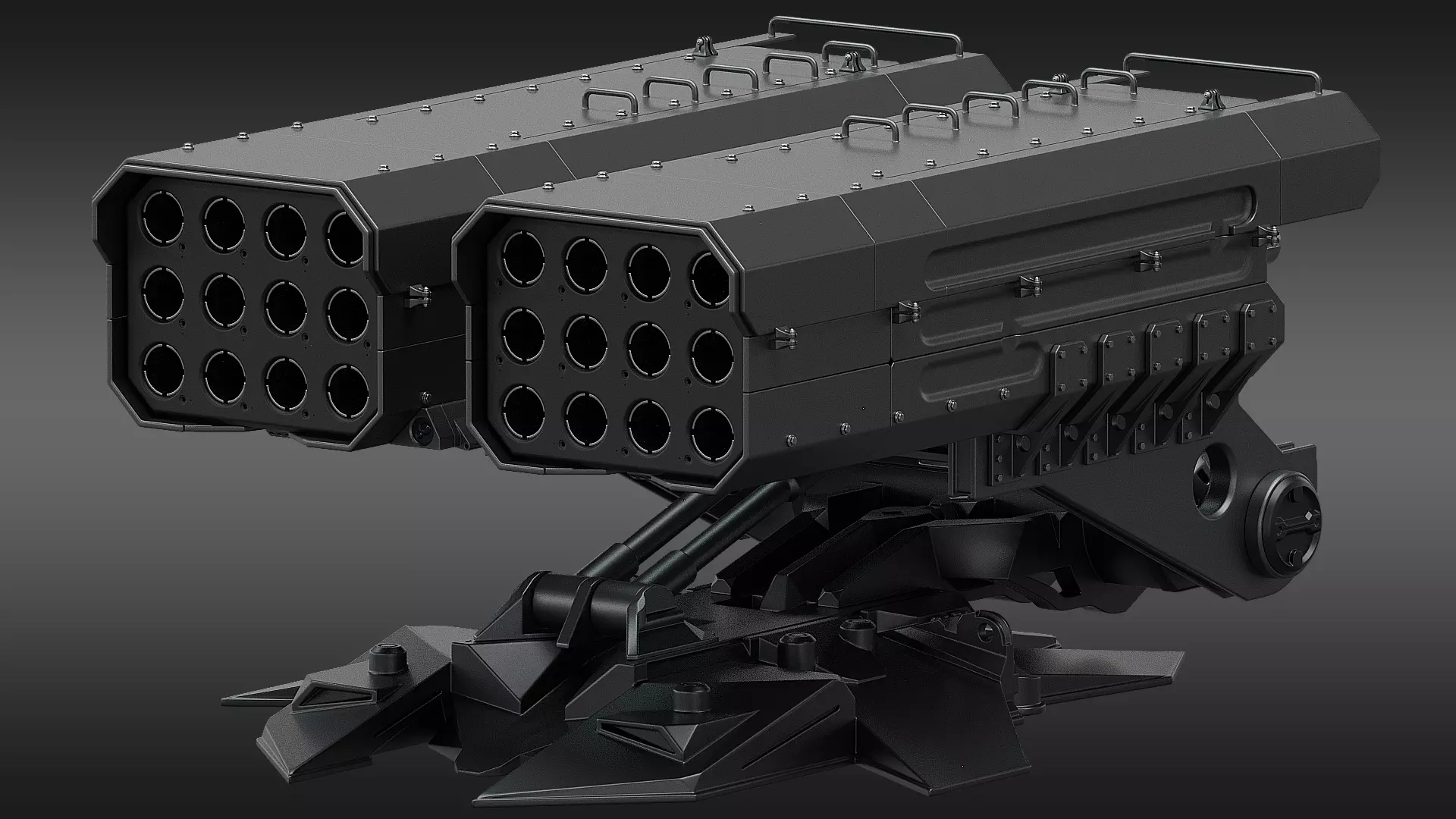 SciFi Missile Launcher 3D model_0