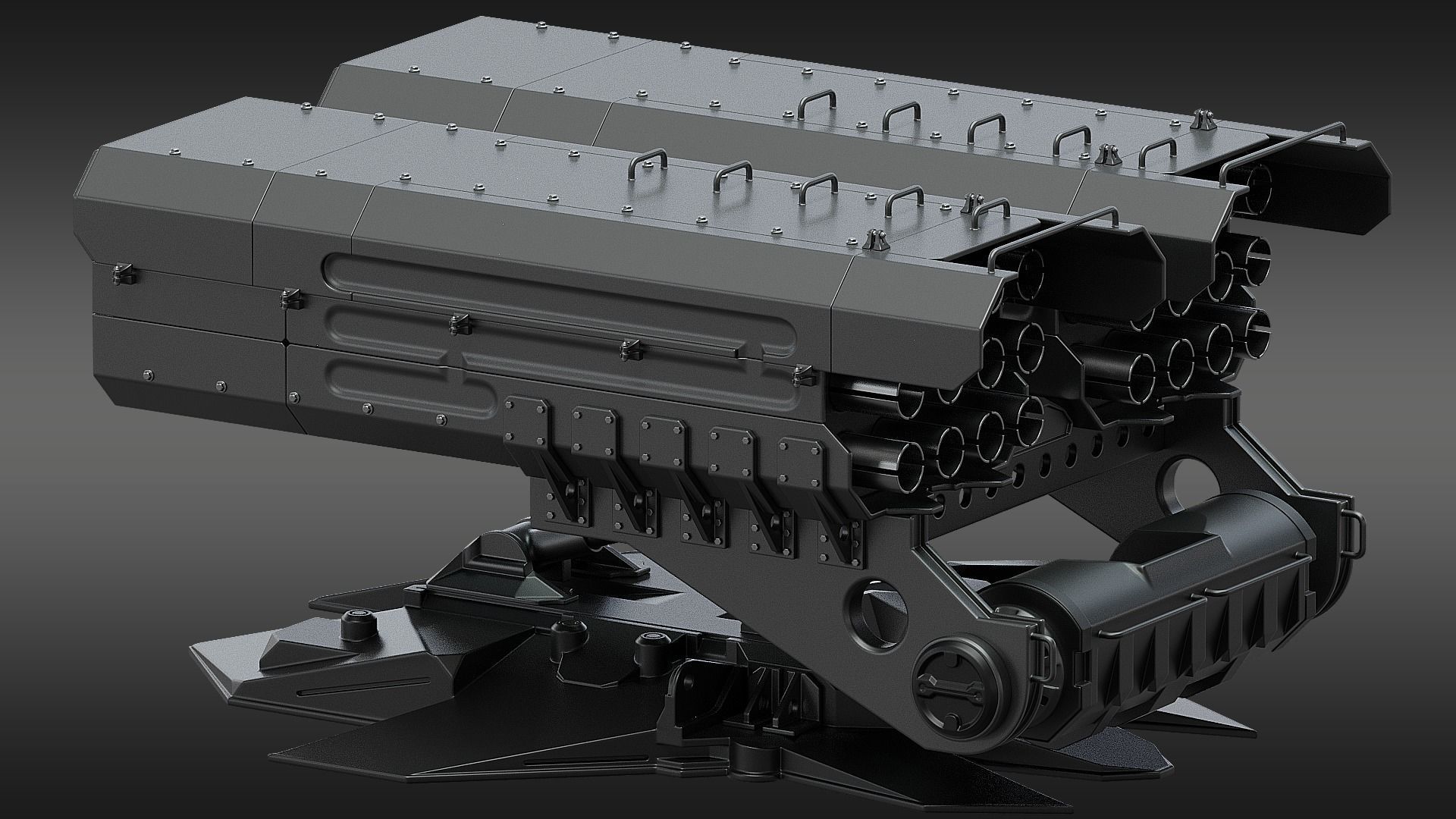 SciFi Missile Launcher 3D model_1