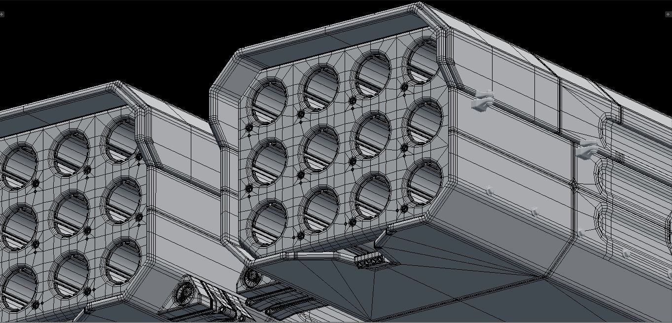 SciFi Missile Launcher 3D model_6