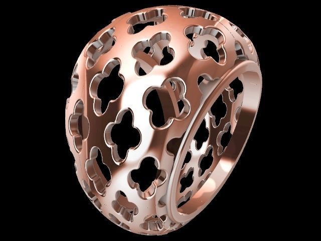 1 Modern jali tile ring  stl verified 3D print model_7