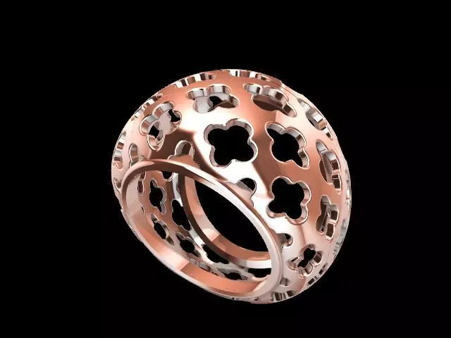 1 Modern jali tile ring  stl verified 3D print model_0