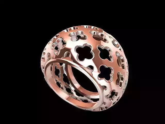 1 Modern jali tile ring  stl verified 3D print model
