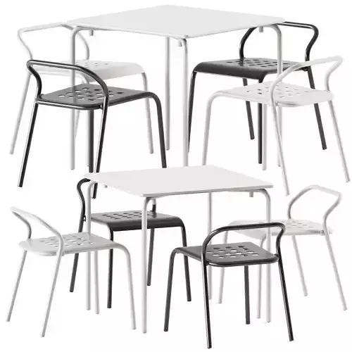 Easy Table by Connubia and Noss Outdoor Chair by Varaschin