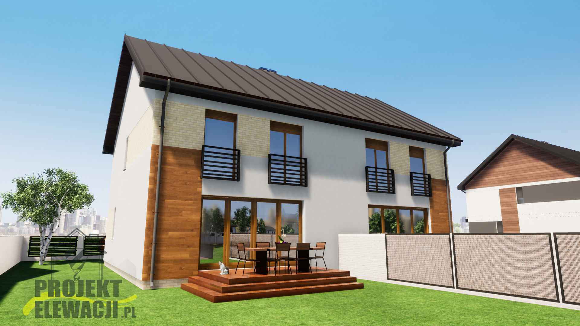 developer house two families double house model 3D model_11