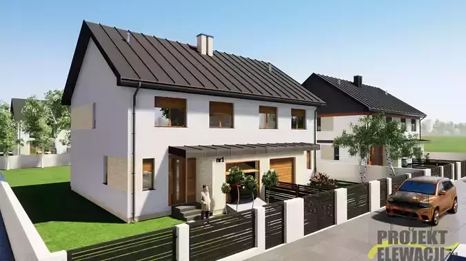 developer house two families double house model