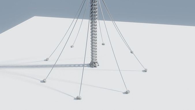 Simple human space elevator 3D model