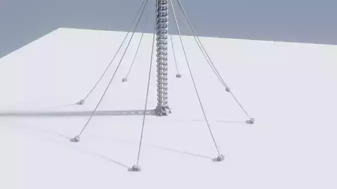 Simple human space elevator 3D model