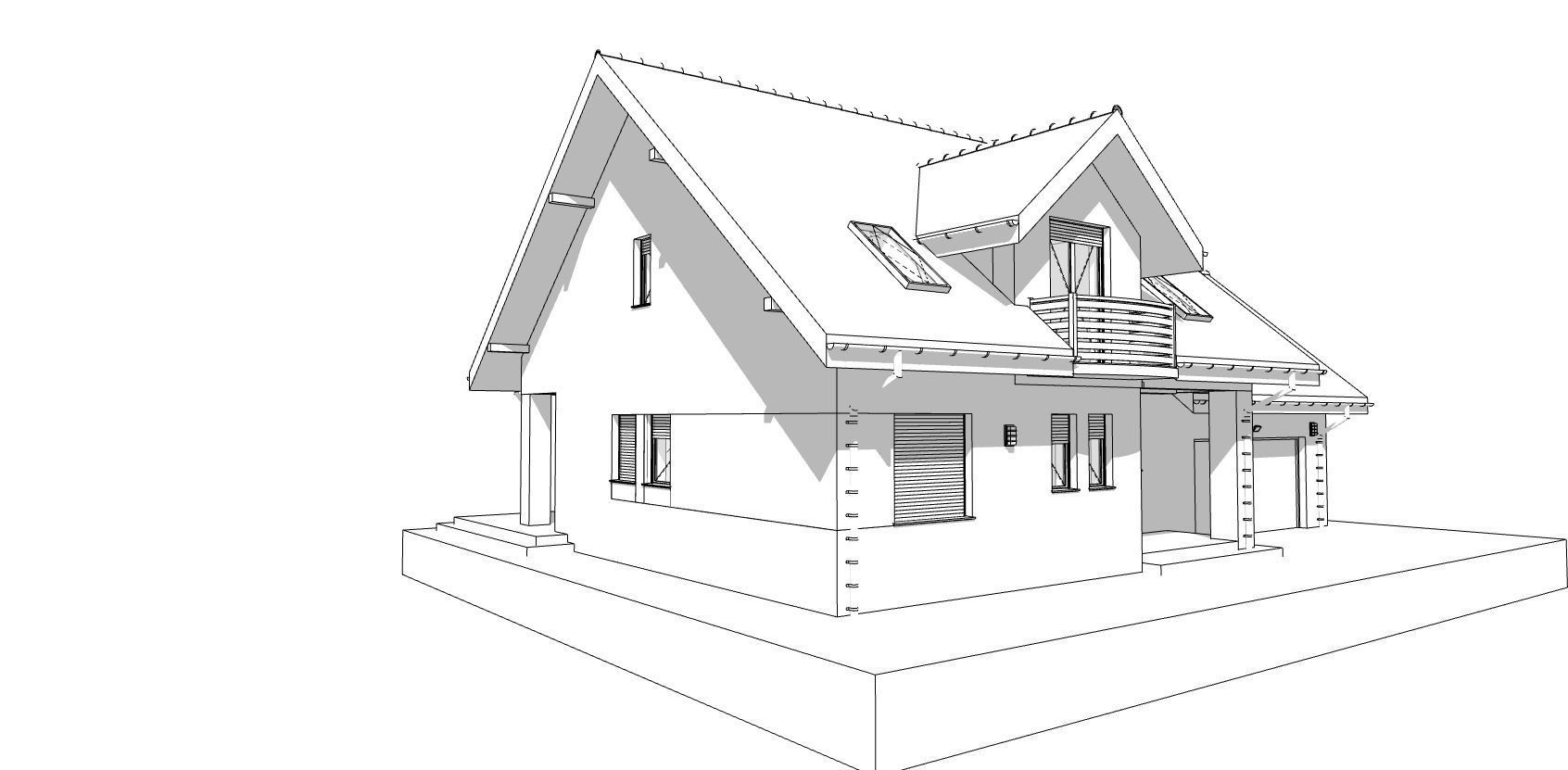 one family house model 3D model_5