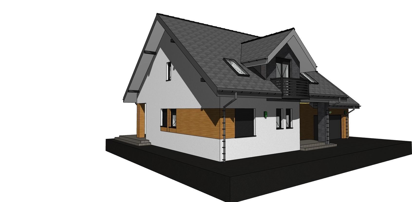 one family house model 3D model_4